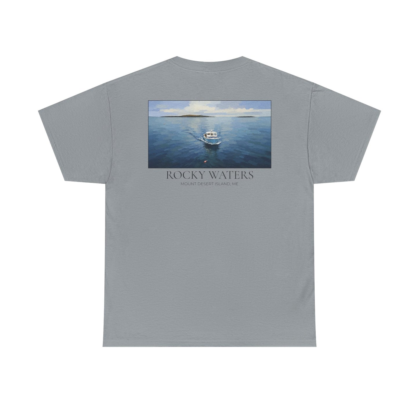 Rocky Waters Coastal Harbor Graphic Tee