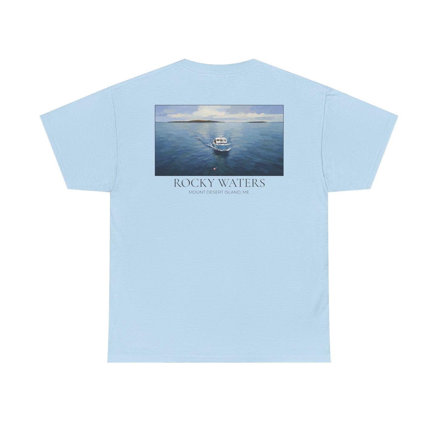 Rocky Waters Coastal Harbor Graphic Tee