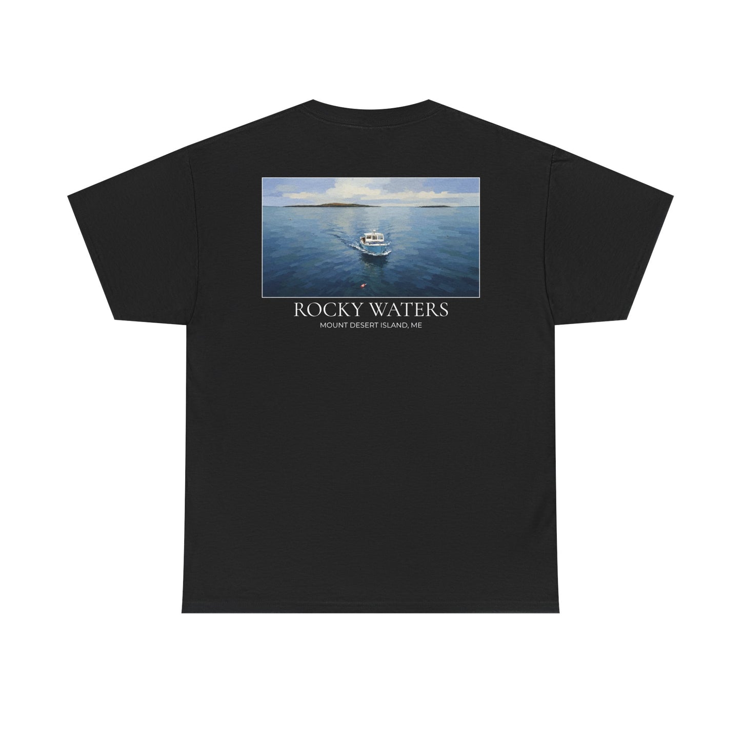 Rocky Waters Coastal Harbor Graphic Tee