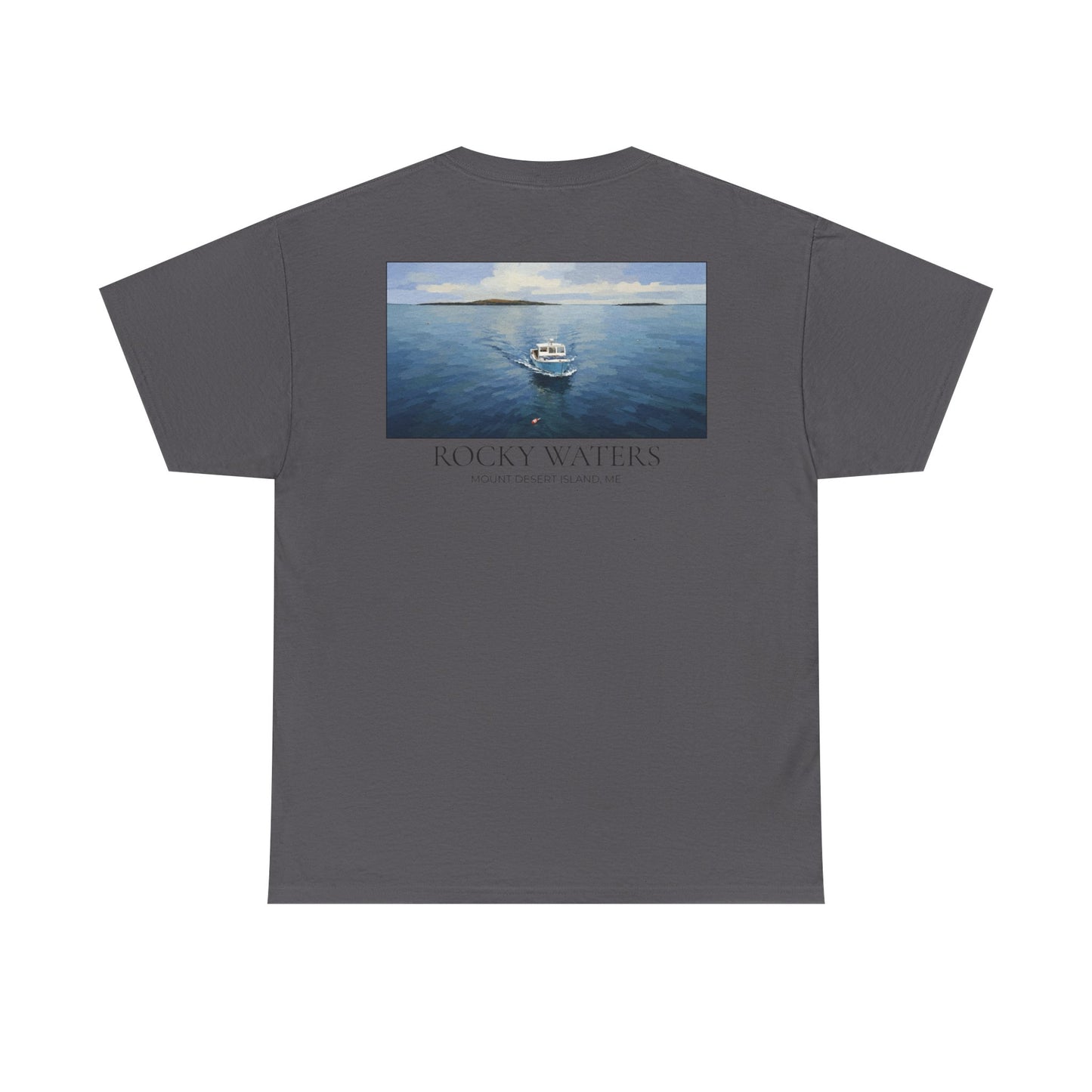 Rocky Waters Coastal Harbor Graphic Tee