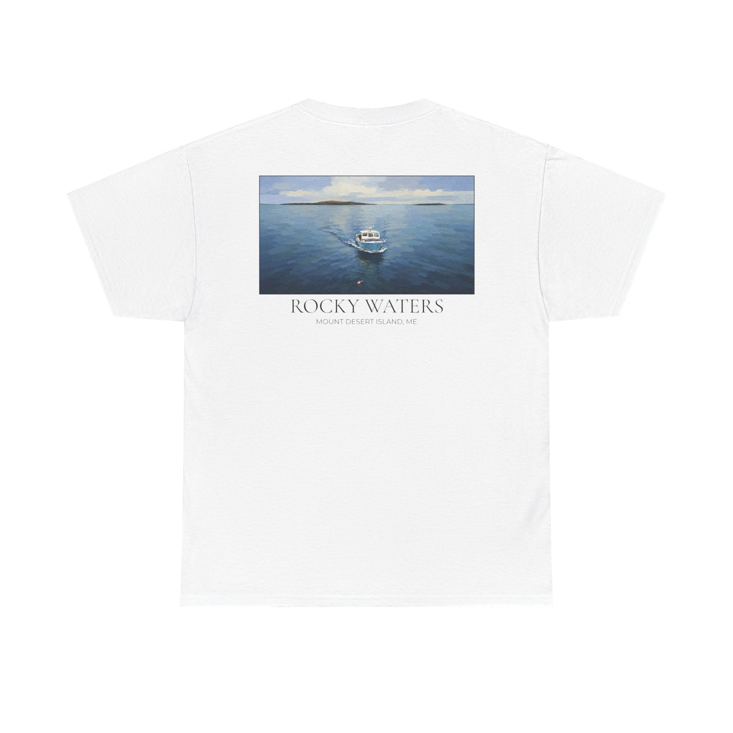Rocky Waters Coastal Harbor Graphic Tee